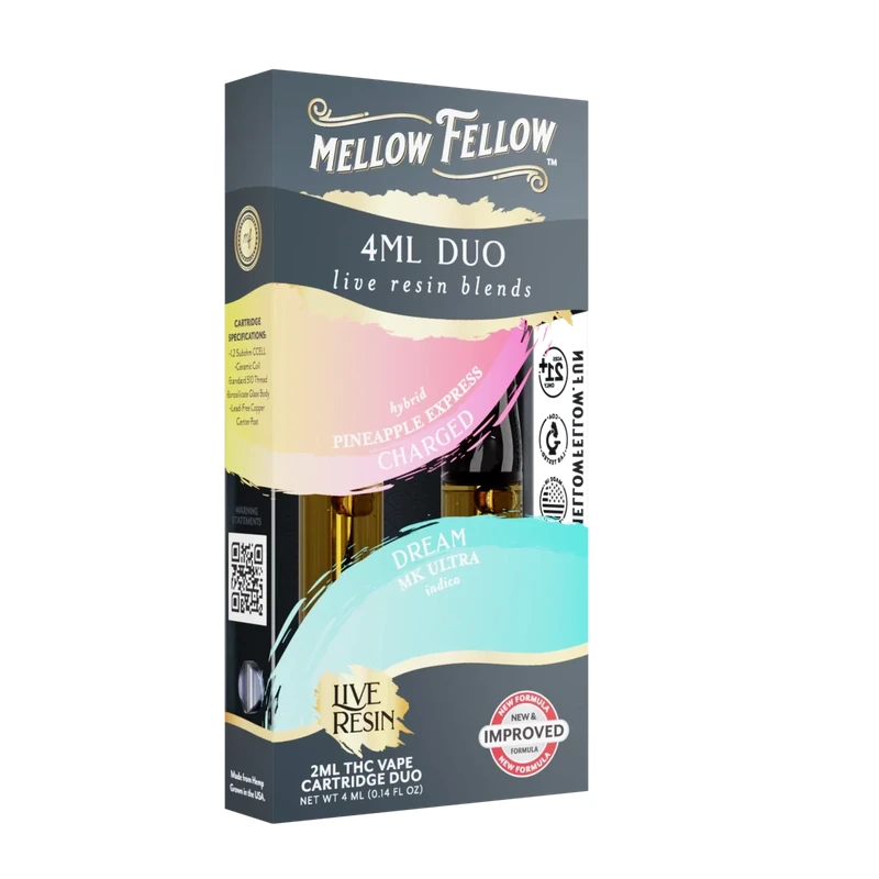 Charged - Pineapple Express & Dream - MK Ultra - Live Resin 4ml Vape Cart Duo