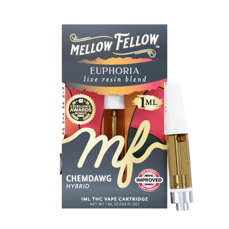 Euphoria Blend 1ml Live Resin Vape Cartridge - Chemdawg
