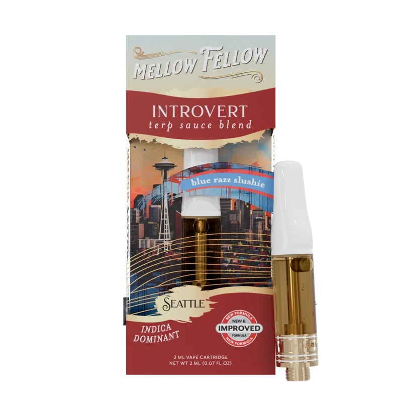 Introvert Blend Terp Sauce 2ml Vape Cartridge - Blue Razz Slushie