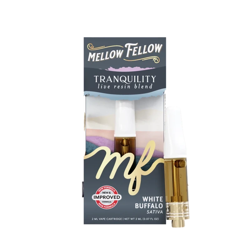 Tranquility Blend 2ml Live Resin Vape Cartridge - White Buffalo