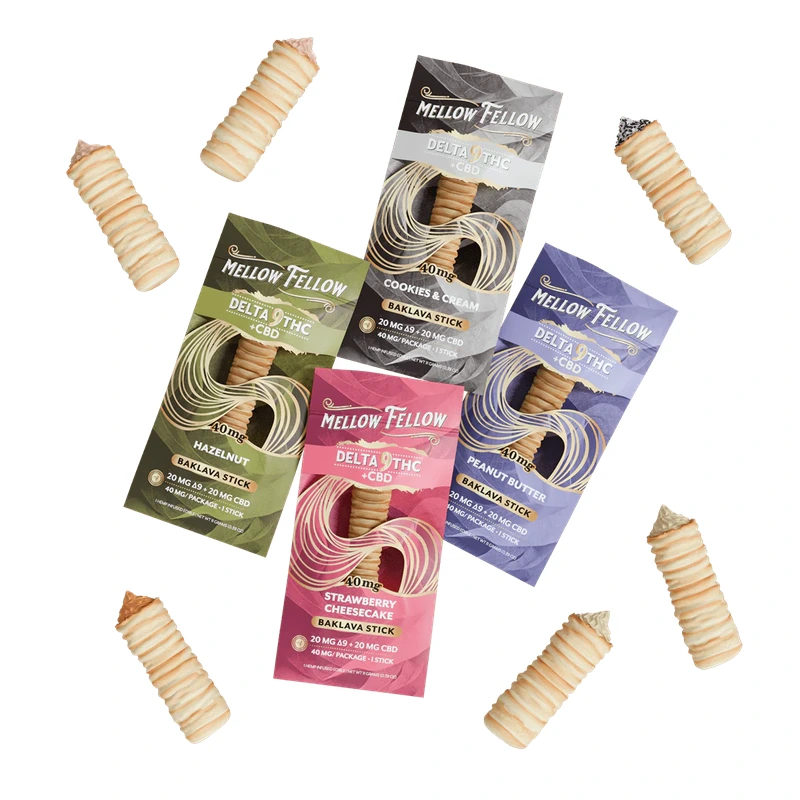 Delta 9 THC + CBD Baklava Sticks 4 Pack