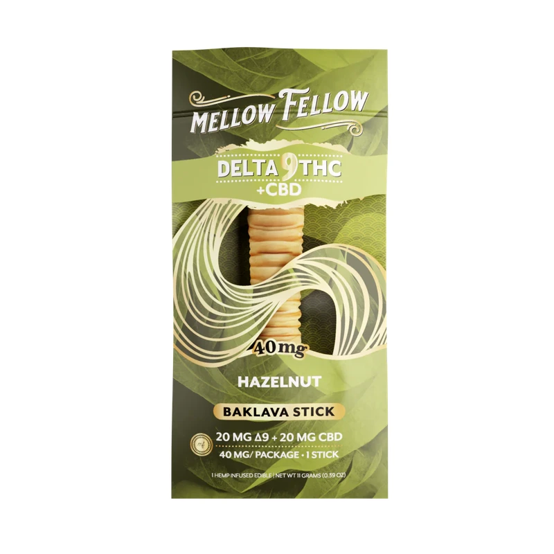 Delta 9 THC + CBD Baklava Stick Hazelnut 40mg