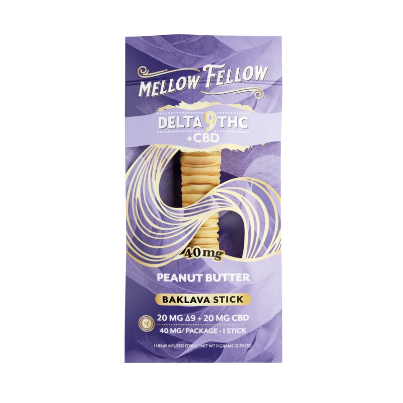 Delta 9 THC + CBD Baklava Stick Peanut Butter 40mg