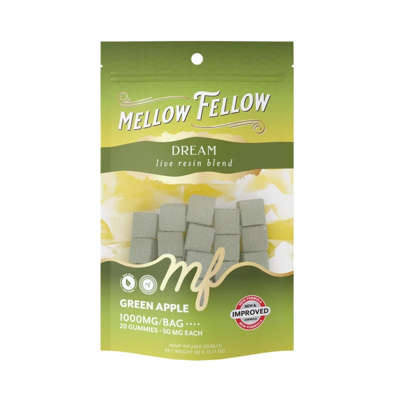 Dream Blend Live Resin M-Fusions Edibles Green Apple 1000mg