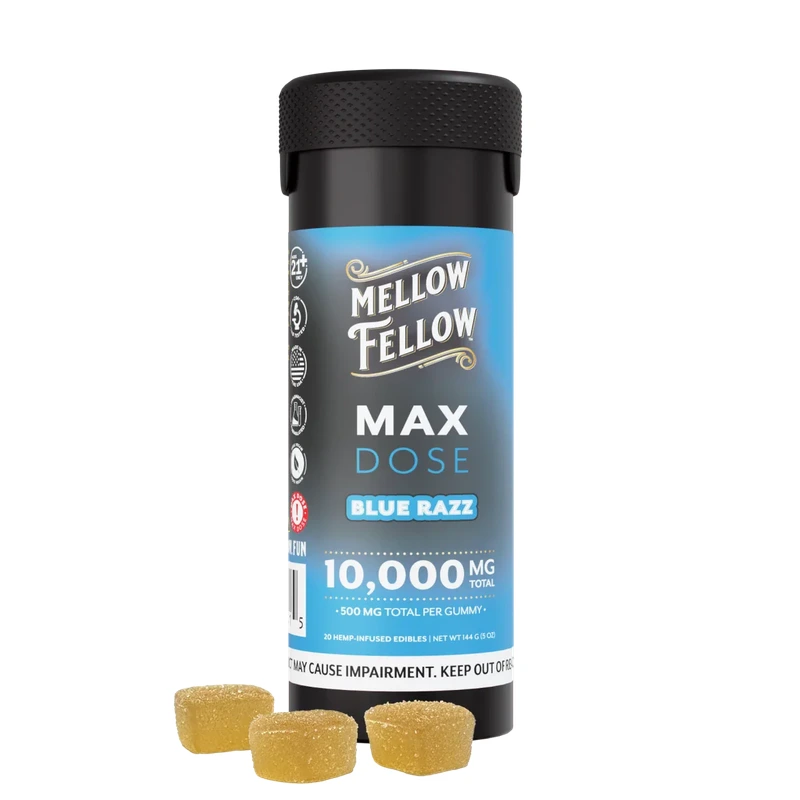Max Dose Gummies 20ct 10000mg Blue Razz