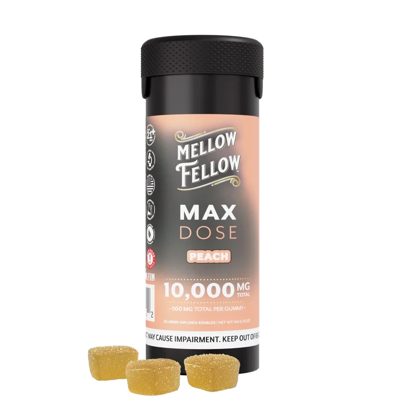 Max Dose Gummies 20ct 10000mg Peach