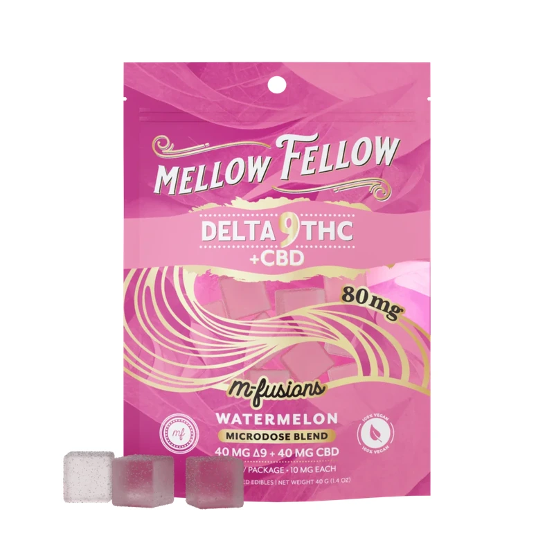 Microdose M-Fusions Gummies Delta 9 THC + CBD 8ct 80mg Watermelon