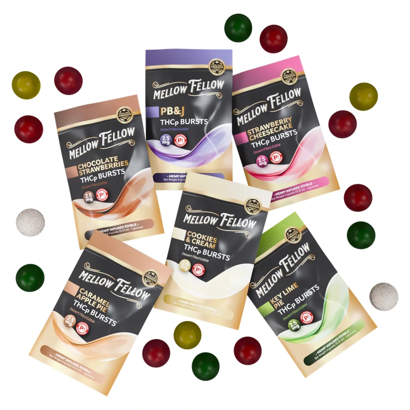 THCp Bursts Edibles 2.5mg 1ct 6 Pack Sampler Bundle