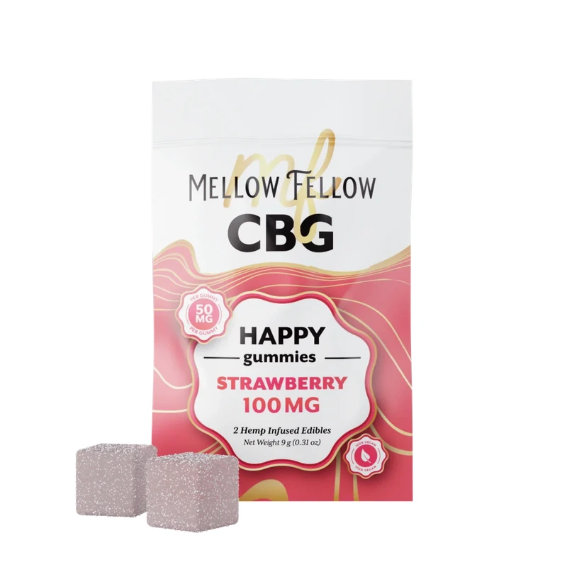 Happy CBG Gummies 100mg - Strawberry