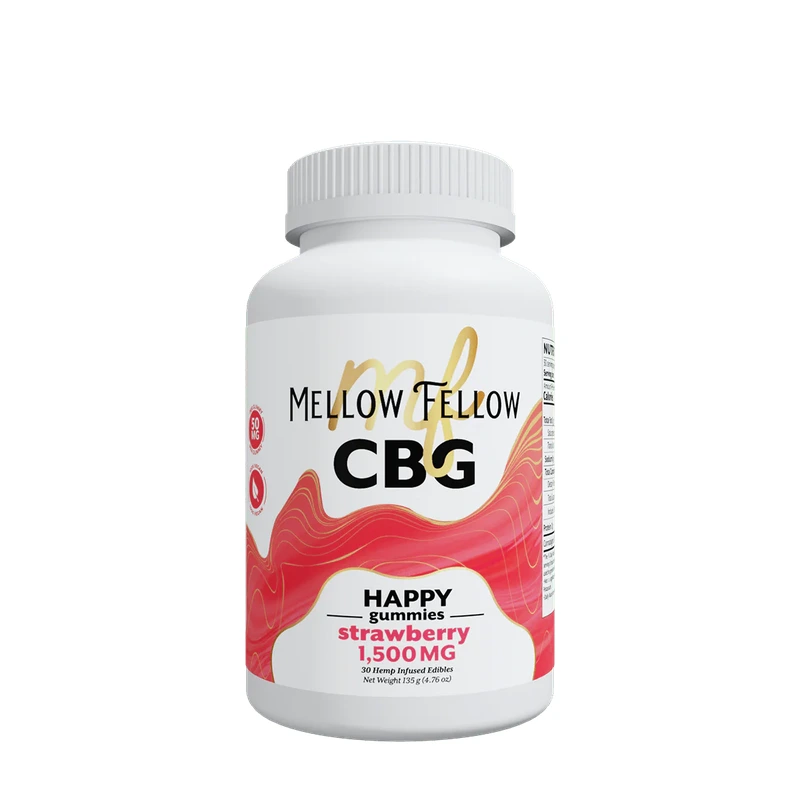 Happy CBG Gummies 1500mg - Strawberry