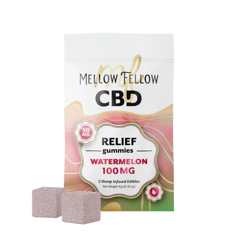 Relief CBD Gummies 100mg - Watermelon