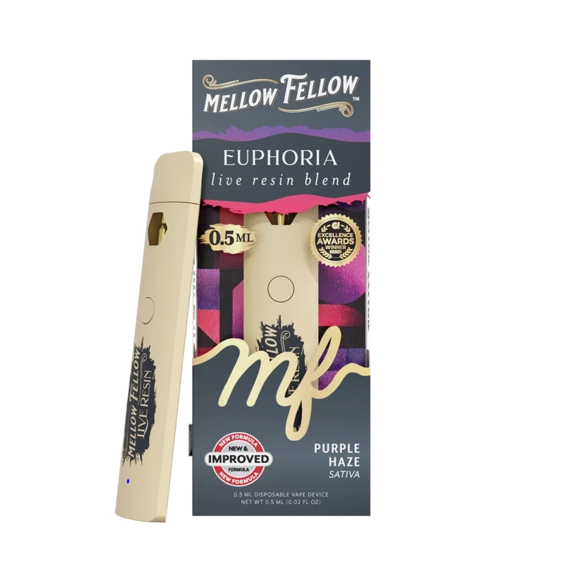Euphoria Blend 0.5ml Live Resin Disposable Vape - Purple Haze
