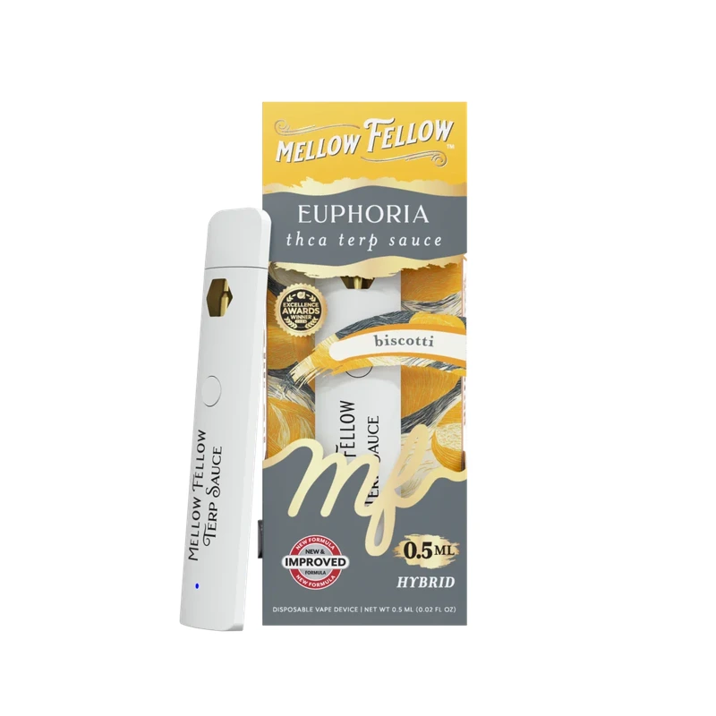 Euphoria Blend 0.5ml Terp Sauce Disposable Vape - Biscotti