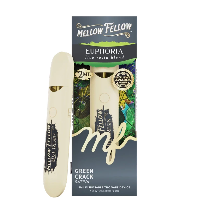 Euphoria Blend 2ml Live Resin Disposable Vape - Green Crack