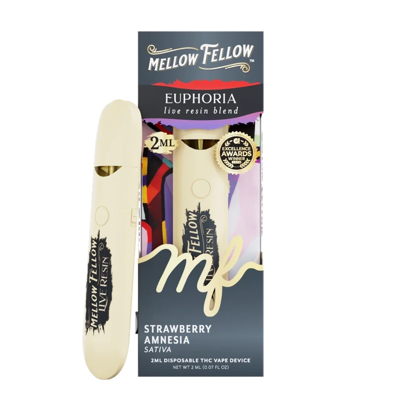 Euphoria Blend 2ml Live Resin Disposable Vape - Strawberry Amnesia
