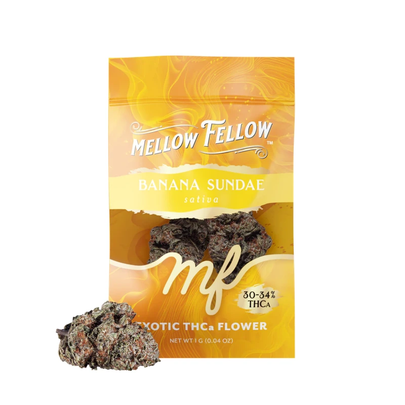 Exotic THCa Flower 1g Sachets - Banana Sundae (Sativa)