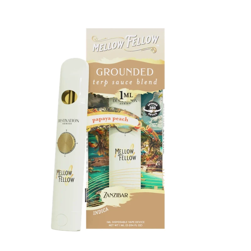 Grounded Blend Terp Sauce 1ml Disposable Spinner Vape - Papaya Peach